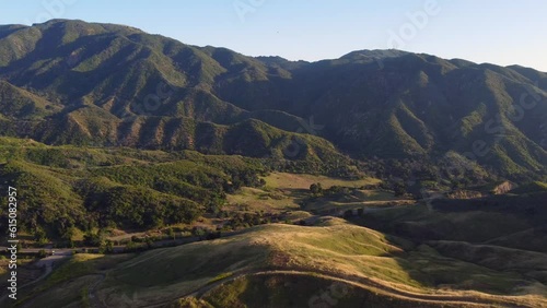 Aerial View of San Gabriel Mountains near Santa Clarita, California