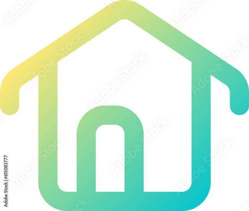 House pixel perfect gradient linear ui icon. Homepage button. App interactive element. Line color user interface symbol. Modern style pictogram. Vector isolated outline illustration