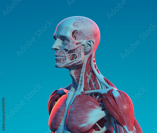 human muscle anatomy, illustration of the human body