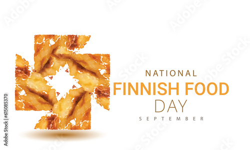 National finnish food day. background, banner, card, poster, template. Vector illustration.