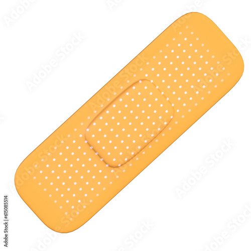 Band aid and first aid kit plastic Strips 3d element and illustration No AI