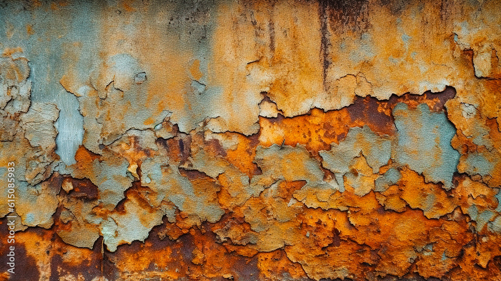 Rusted surface texture photo. Digital illustration generative AI.