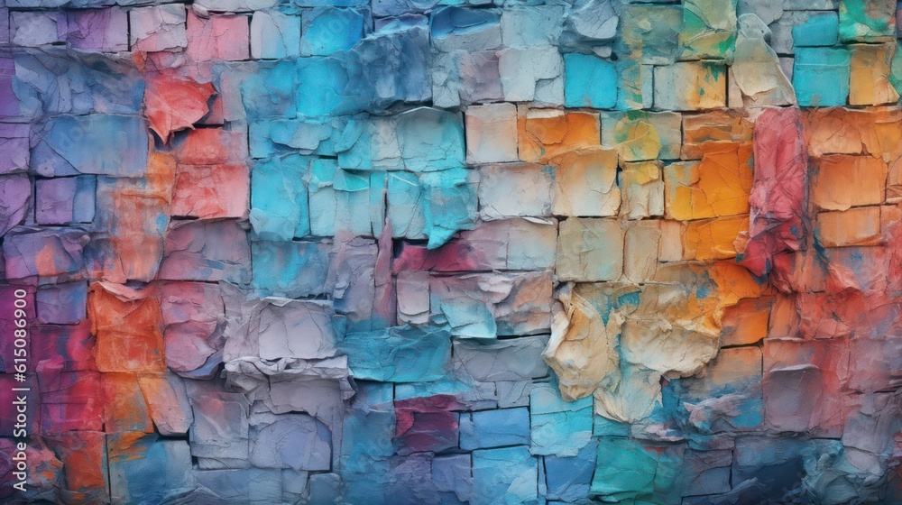Fototapeta premium colorful block wall