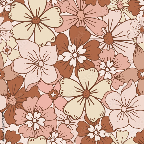 Floral seamless pattern. Vector design for paper, cover, fabric interior decor.