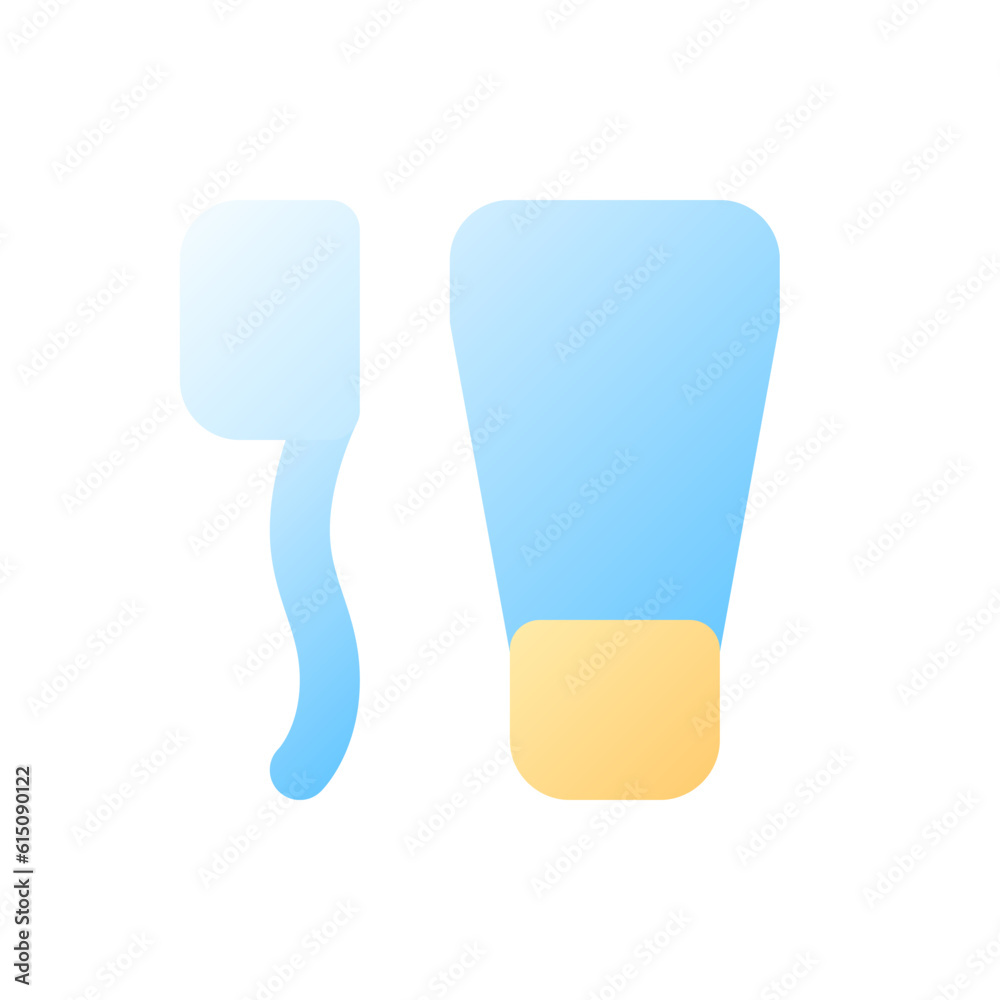 Mouth hygiene pixel perfect flat gradient color ui icon. Dental care. Oral health care. Hotel service. Simple filled pictogram. GUI, UX design for mobile application. Vector isolated RGB illustration