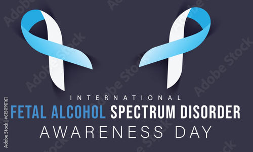 International Fetal alcohol spectrum disorder awareness day.  background, banner, card, poster, template. Vector illustration.