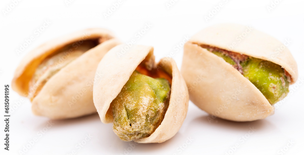 Pistachios isolated on a white background Pistachios isolated on a white background