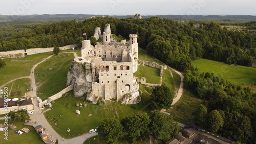 ruins of a castle in Poland along the trail of eagles' nests