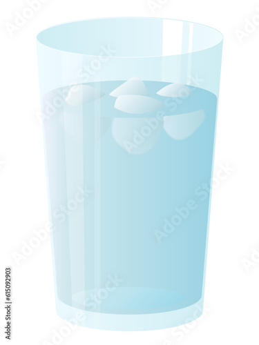 氷の入ったお冷のイラスト素材