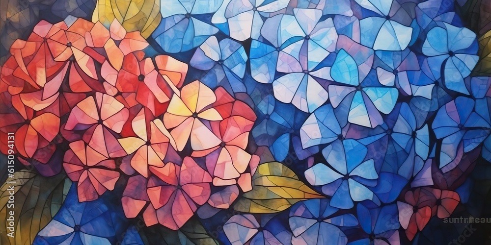 AI Generated. AI Generative. Color vibrant plant flowet blossom blooming abstraact geometric shape. Decoration pattern love romantic nature. Graphic Art AI Generated. AI Generative. Color vibrant plant flowet blossom blooming abstraact geometric shape. Decoration pattern love romantic nature. Graphic Art