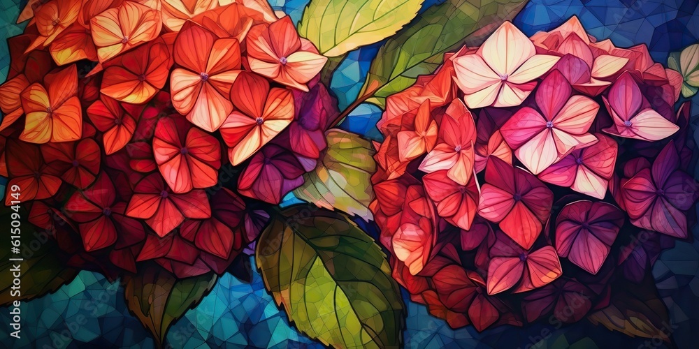 AI Generated. AI Generative. Color vibrant plant flowet blossom blooming abstraact geometric shape. Decoration pattern love romantic nature. Graphic Art AI Generated. AI Generative. Color vibrant plant flowet blossom blooming abstraact geometric shape. Decoration pattern love romantic nature. Graphic Art