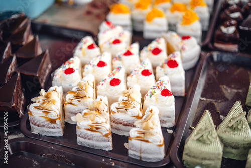 Cakes in the street market