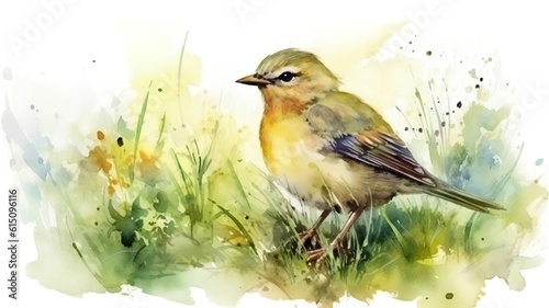 watercolor painting of a bird