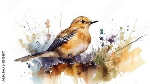 watercolor painting of a bird © Sndor