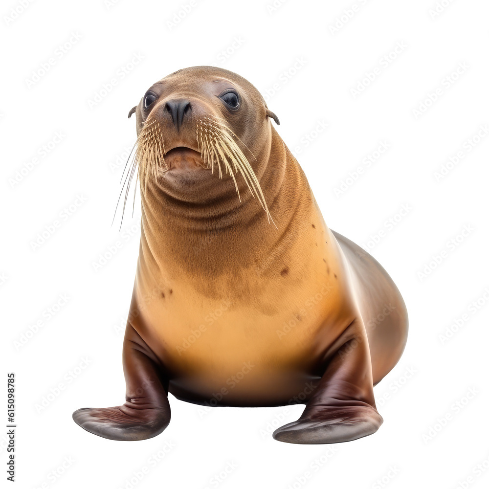 Obraz premium sea lion looking isolated on white