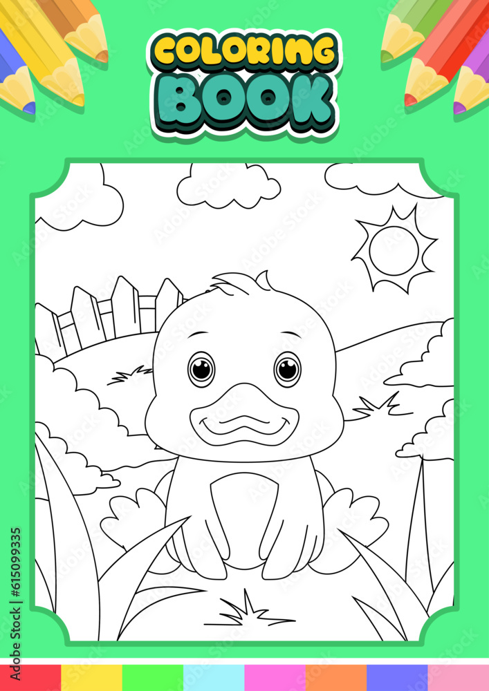 Fototapeta premium coloring book for kids dusck