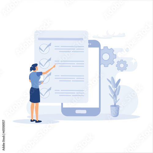 Schedule planning illustration. Business management and organization concept. flat vector modern illustration 