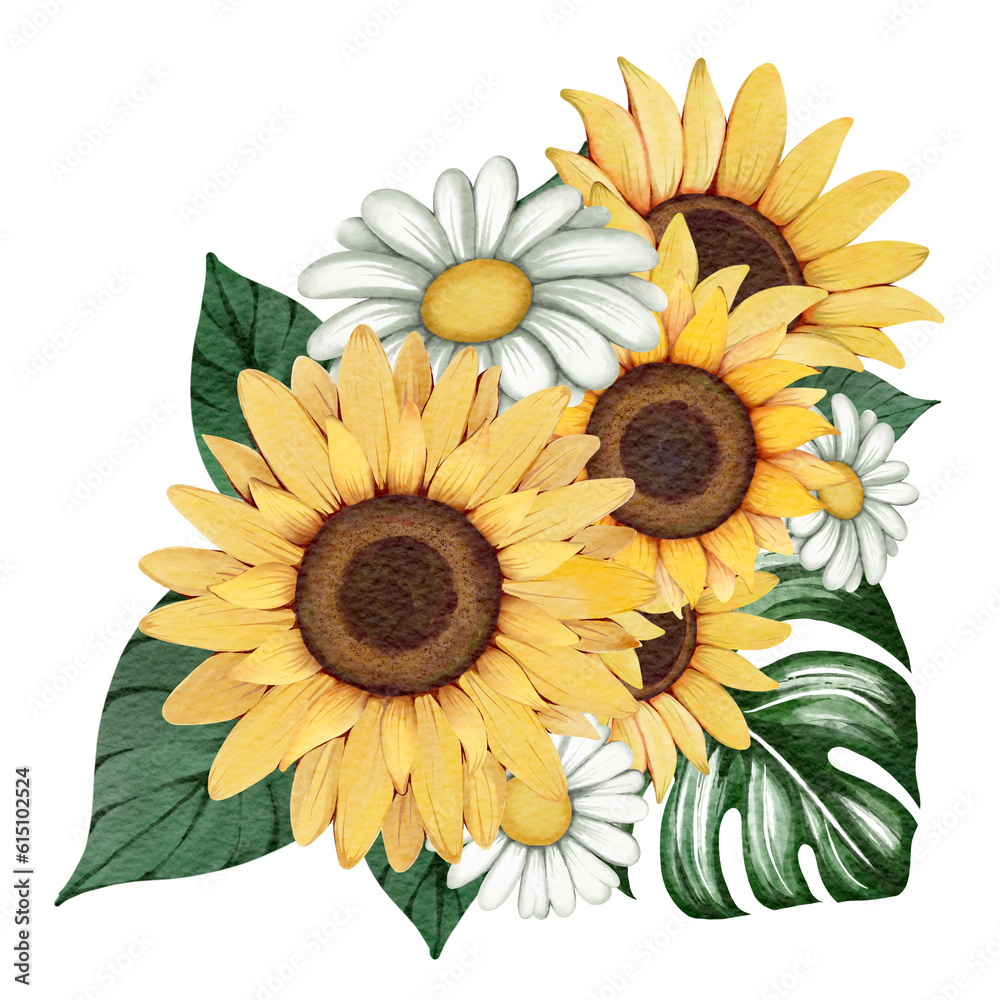 Sunflower watercolor Sunflower watercolor