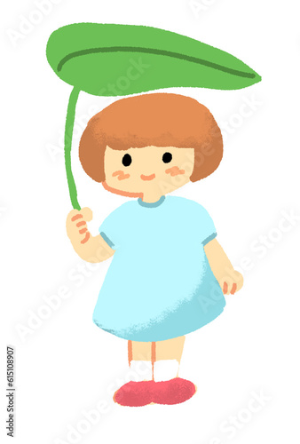 傘をさす女の子