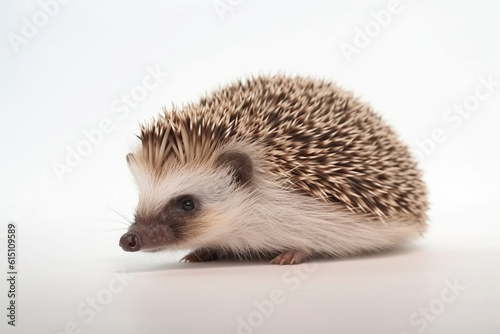 Generative AI. a hedgehog white background