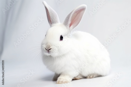 Generative AI. a white background rabbit