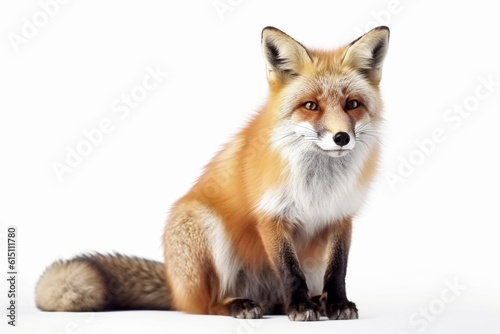 Generative AI. a fox on a white background