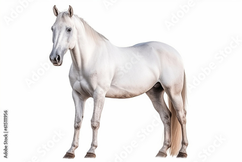 Generative AI. a white background horse