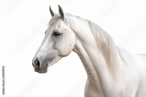 Generative AI. a white background horse