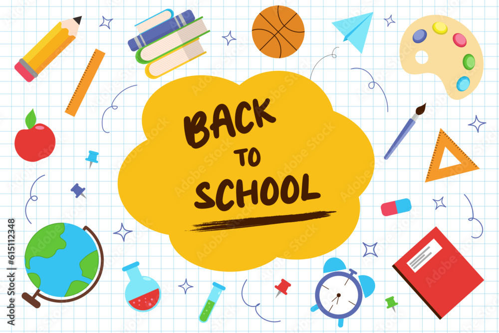 Back to school concept banner and background Back to school concept banner and background