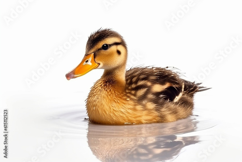 Generative AI. a duckling on a white background