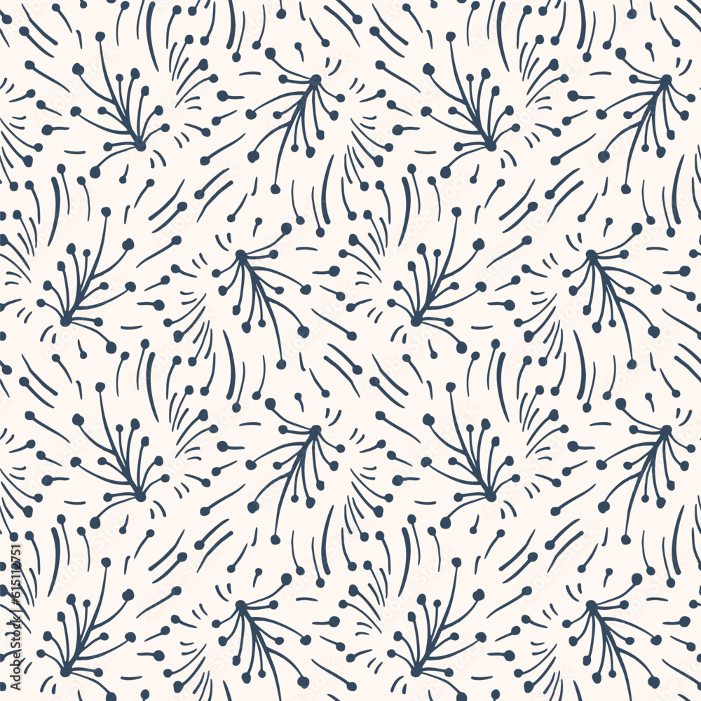 Seamless pattern with a simple abstract drawing. Vector illustration.