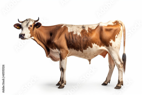 a white background cow