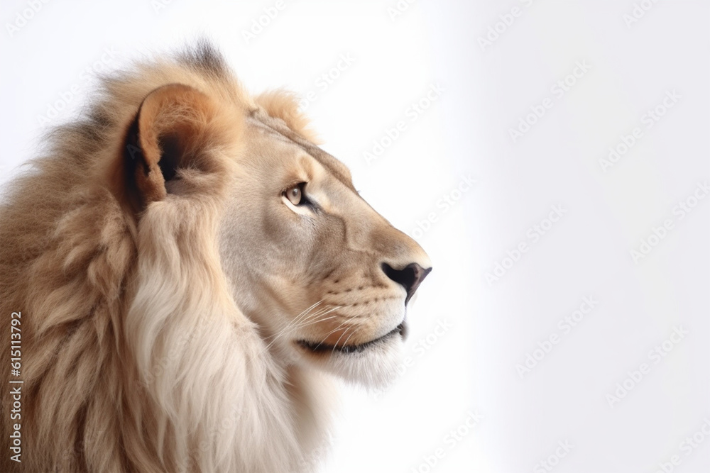 Generative AI.
a lion on a white background