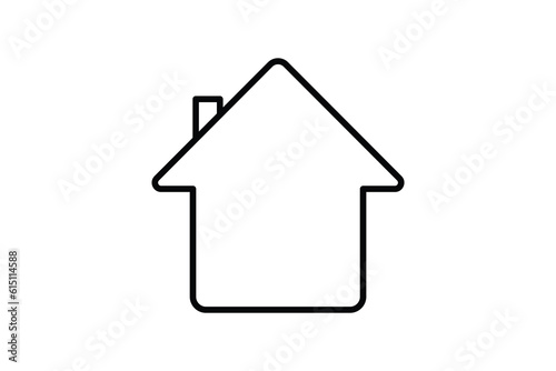 minimal home icon. Icon related to homepage, building. Line icon style design. Simple vector design editable