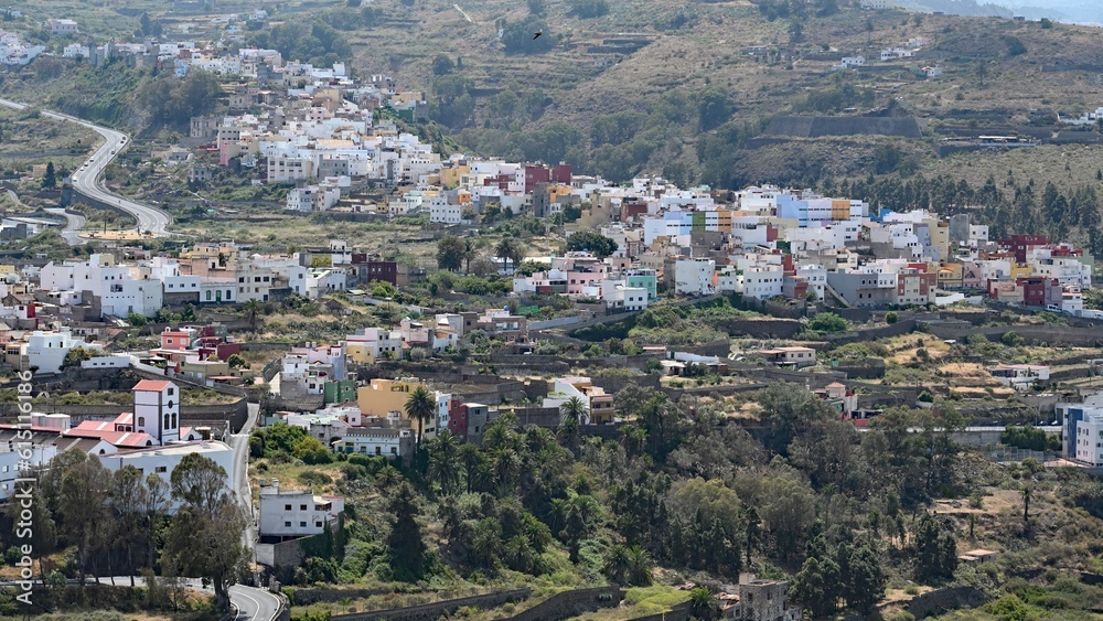 Panoramic view of a town in Gran canaria island