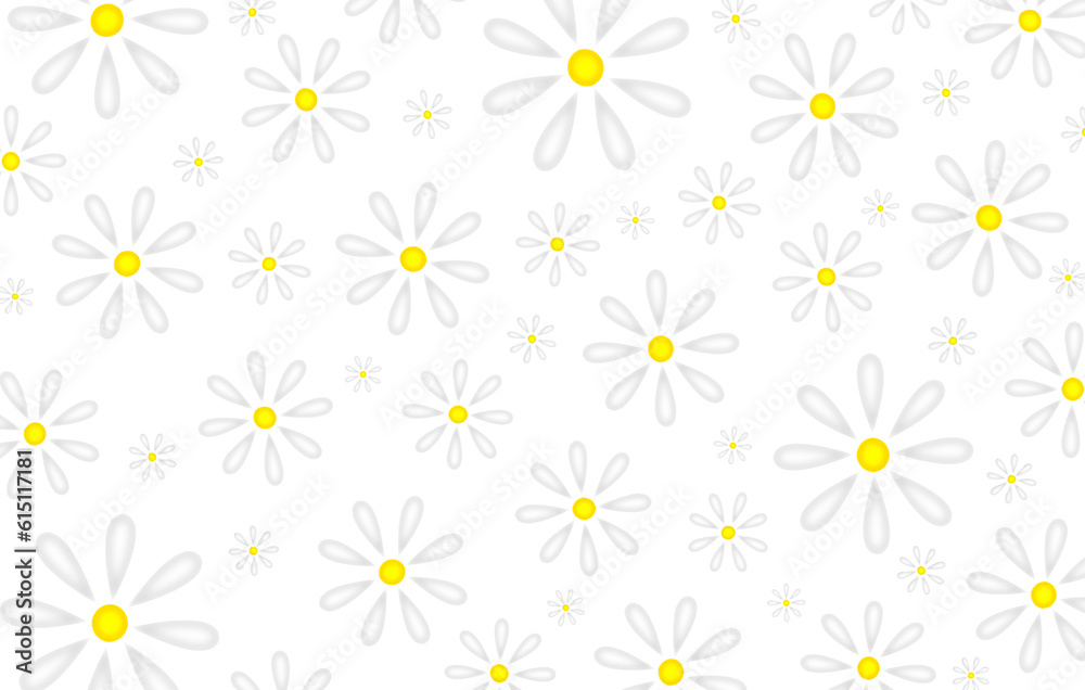 beautiful illustration of daisies on a white background beautiful illustration of daisies on a white background