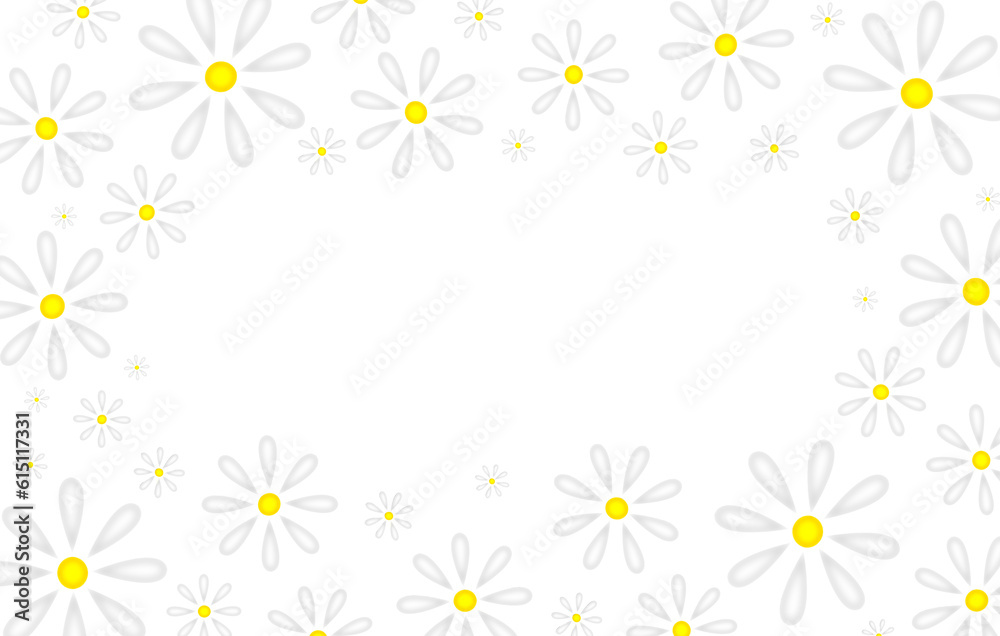 Obraz premium beautiful illustration of daisies on a white background 