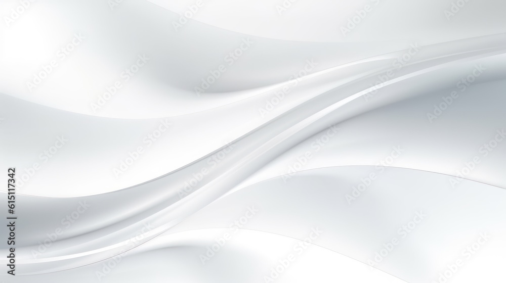 White abstract background with smooth lines, Generative AI White abstract background with smooth lines, Generative AI
