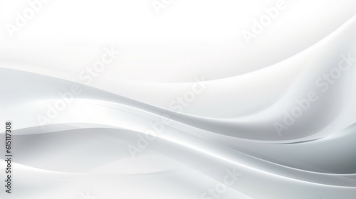 White abstract background with smooth lines, Generative AI