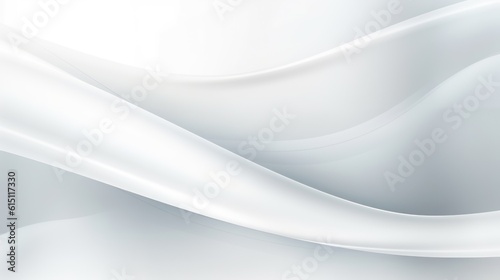 White abstract background with smooth lines, Generative AI