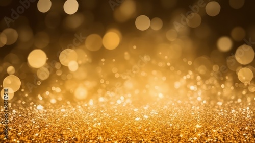 golden glitter vintage lights background. gold and black. de focused  Generative AI