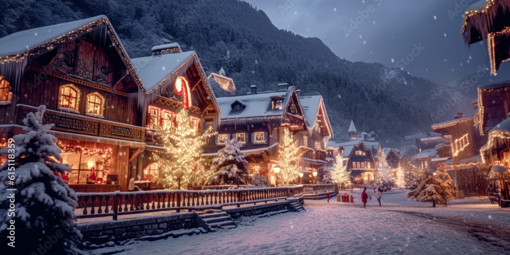 Winter Landscape and Village in the European Alps Christmas Advent Wallpaper Background Generative AI Digital Art Kunst Illustration Journal Winter Landscape and Village in the European Alps Christmas Advent Wallpaper Background Generative AI Digital Art Kunst Illustration Journal