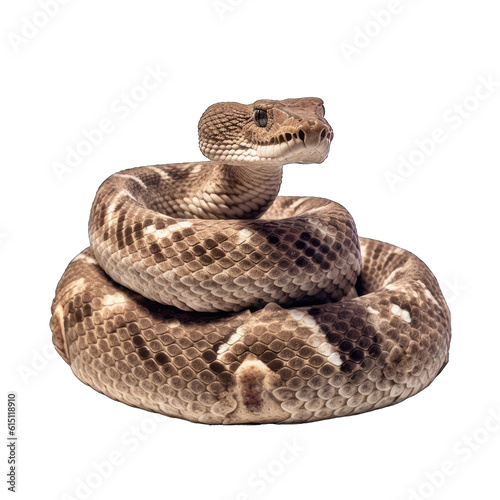  a brown snake, rattlesnake