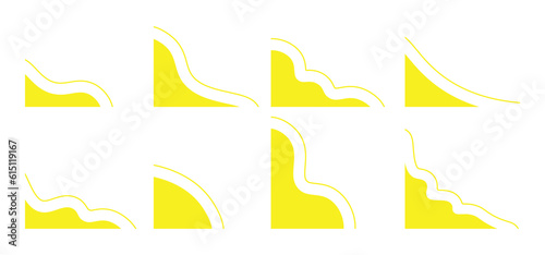 Abstract element shape decoration shape for banner background, template, flyer, cover, etc. Fluid liquid corner vector illustration photo