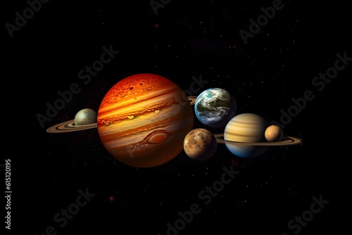 太陽系の惑星イメージ with generative ai