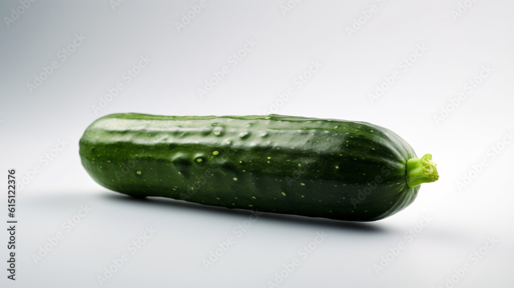 Cucumber on white background | Ai generated