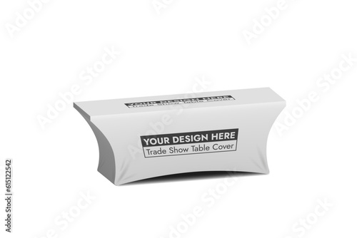 Trade Show Table Cover on White Background Vector Illustration.