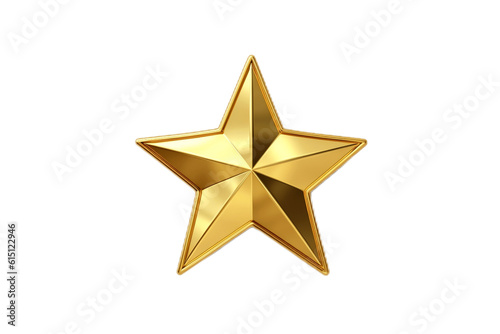 Gold Star Transparent Isolated Excellence  AI