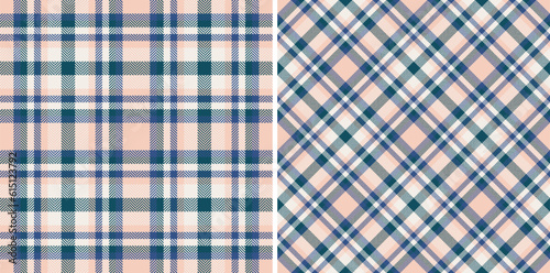 Background check pattern of tartan plaid vector with a fabric textile texture seamless.
