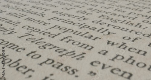 A brief stroll on an old book page - Close-up
